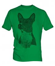 Basenji Sketch Mens T-Shirt