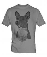 Basenji Sketch Mens T-Shirt
