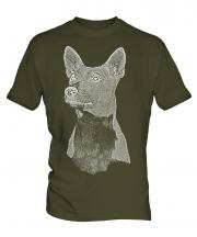 Basenji Sketch Mens T-Shirt