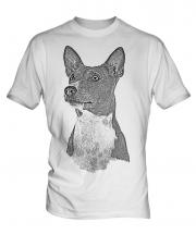 Basenji Sketch Mens T-Shirt