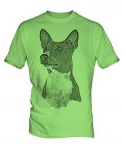 Basenji Sketch Mens T-Shirt
