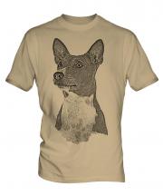 Basenji Sketch Mens T-Shirt