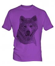 Akita Inu Sketch Mens T-Shirt