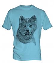 Akita Inu Sketch Mens T-Shirt