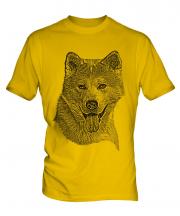 Akita Inu Sketch Mens T-Shirt
