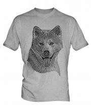 Akita Inu Sketch Mens T-Shirt