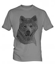 Akita Inu Sketch Mens T-Shirt