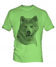 Akita Inu Sketch Mens T-Shirt