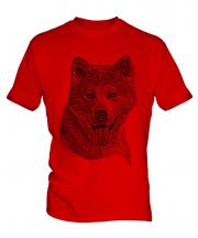 Akita Inu Sketch Mens T-Shirt