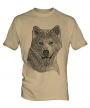 Akita Inu Sketch Mens T-Shirt