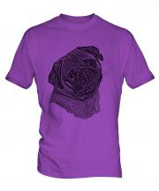 Pug Sketch Mens T-Shirt