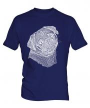 Pug Sketch Mens T-Shirt
