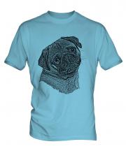 Pug Sketch Mens T-Shirt