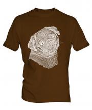 Pug Sketch Mens T-Shirt
