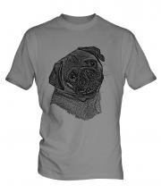 Pug Sketch Mens T-Shirt