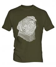 Pug Sketch Mens T-Shirt