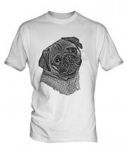 Pug Sketch Mens T-Shirt