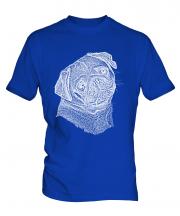Pug Sketch Mens T-Shirt