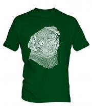 Pug Sketch Mens T-Shirt