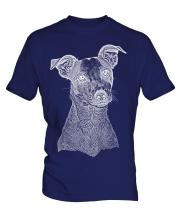 Jack Russell Terrier Sketch Mens T-Shirt