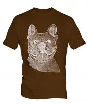 French Bulldog Sketch Mens T-Shirt