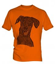 Doberman Pinscher Sketch Mens T-Shirt