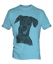 Doberman Pinscher Sketch Mens T-Shirt