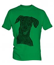 Doberman Pinscher Sketch Mens T-Shirt