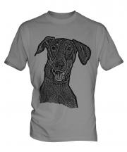 Doberman Pinscher Sketch Mens T-Shirt