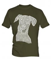 Doberman Pinscher Sketch Mens T-Shirt