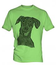 Doberman Pinscher Sketch Mens T-Shirt