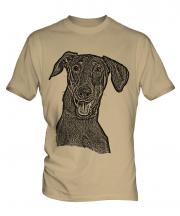 Doberman Pinscher Sketch Mens T-Shirt