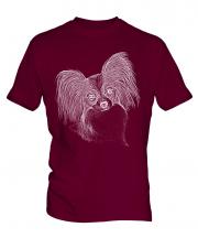 Papillon Sketch Mens T-Shirt