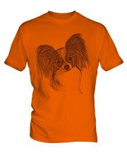 Papillon Sketch Mens T-Shirt