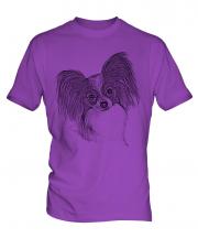 Papillon Sketch Mens T-Shirt