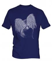 Papillon Sketch Mens T-Shirt