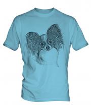 Papillon Sketch Mens T-Shirt