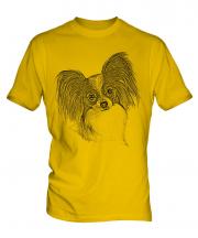 Papillon Sketch Mens T-Shirt