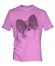 Papillon Sketch Mens T-Shirt