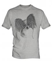 Papillon Sketch Mens T-Shirt
