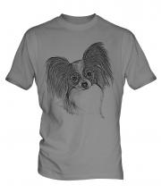 Papillon Sketch Mens T-Shirt