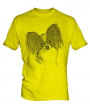 Papillon Sketch Mens T-Shirt