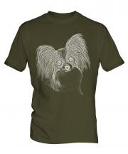 Papillon Sketch Mens T-Shirt