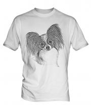 Papillon Sketch Mens T-Shirt