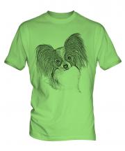 Papillon Sketch Mens T-Shirt