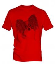 Papillon Sketch Mens T-Shirt
