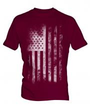 Stars And Stripes Faded Print Mens T-Shirt