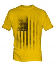 Stars And Stripes Faded Print Mens T-Shirt