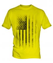 Stars And Stripes Faded Print Mens T-Shirt