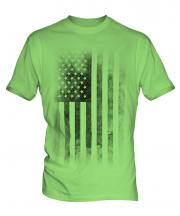 Stars And Stripes Faded Print Mens T-Shirt